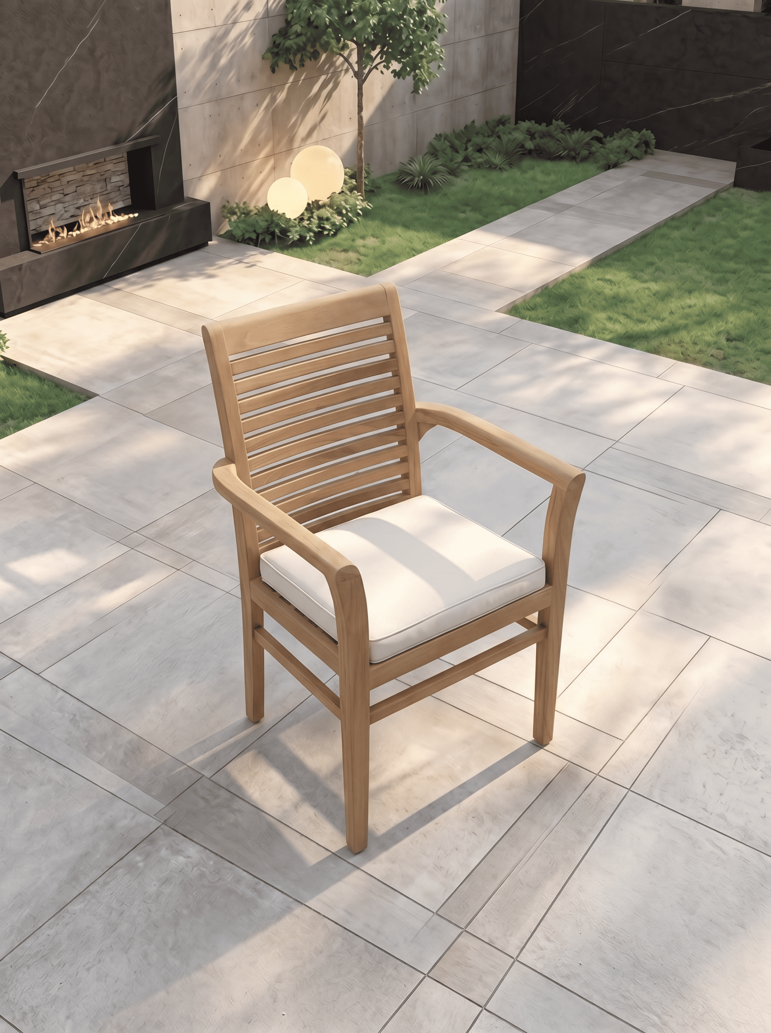 Teak Burnham 8 Seater Extendable Table 1.8m-2.4m (4cm Thick Top) with 5 Teak Belgrave Stacking Chairs & 1× 3-Seater Burnham Bench (Garden / Outdoor Dining Set)