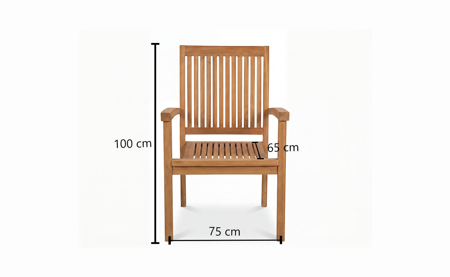 Burnham Teak Garden Stacking Chair