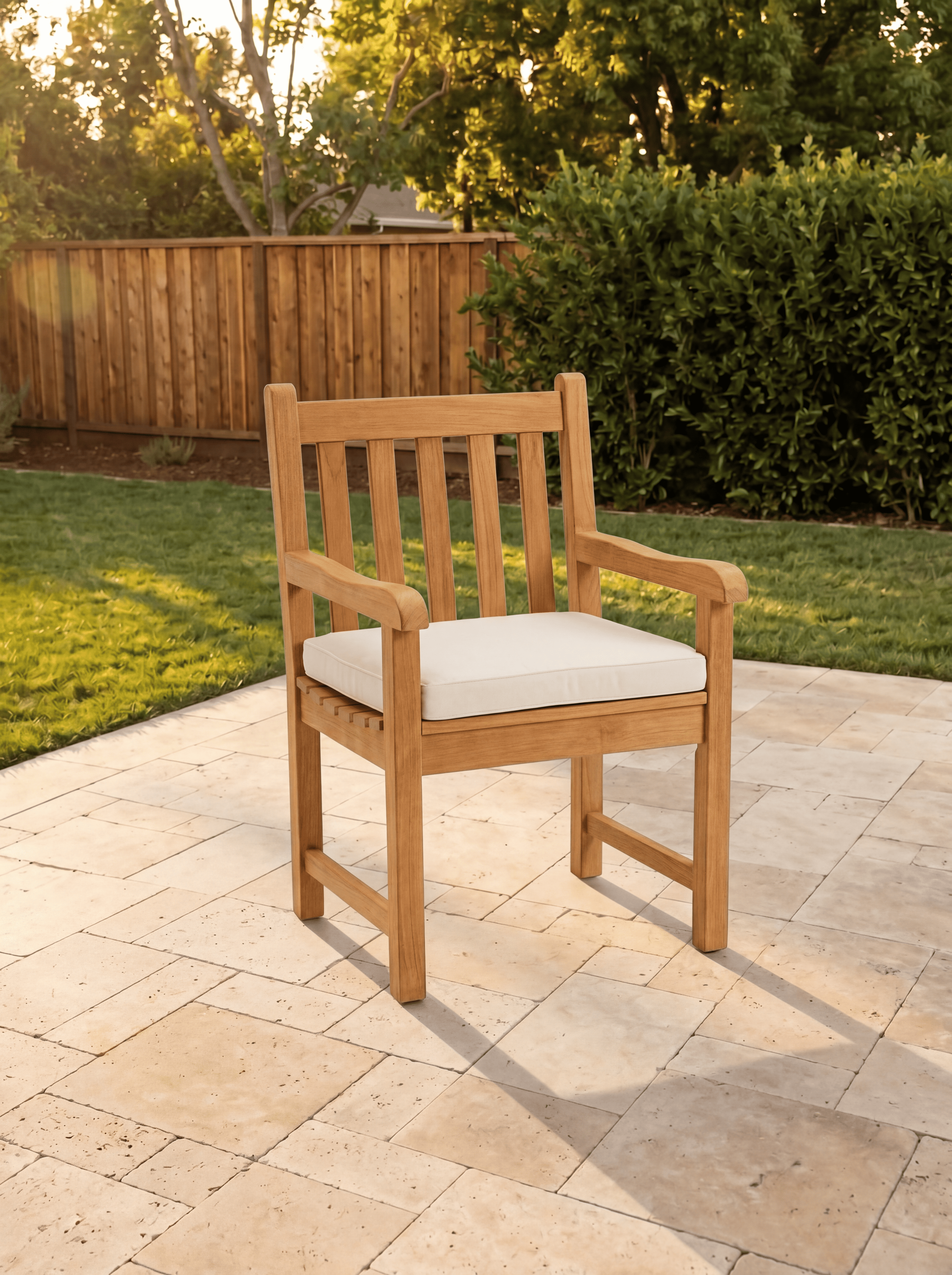 Teak Square 8 Seater 1.5m (4cm Thick Top) with 8 Teak Oxford Chairs (Garden / Outdoor Dining Set)