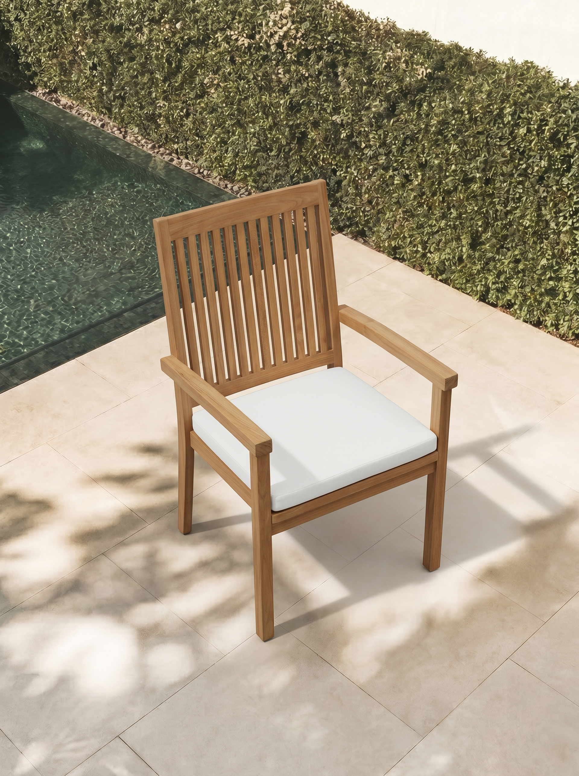 Teak Burnham 8 Seater Extending Table 1.8m-2.4m (4cm Thick Top) with  2* Teak Burnham Chairs & 2* Burnham Bench 1.8m (Garden / Outdoor Dining Set)