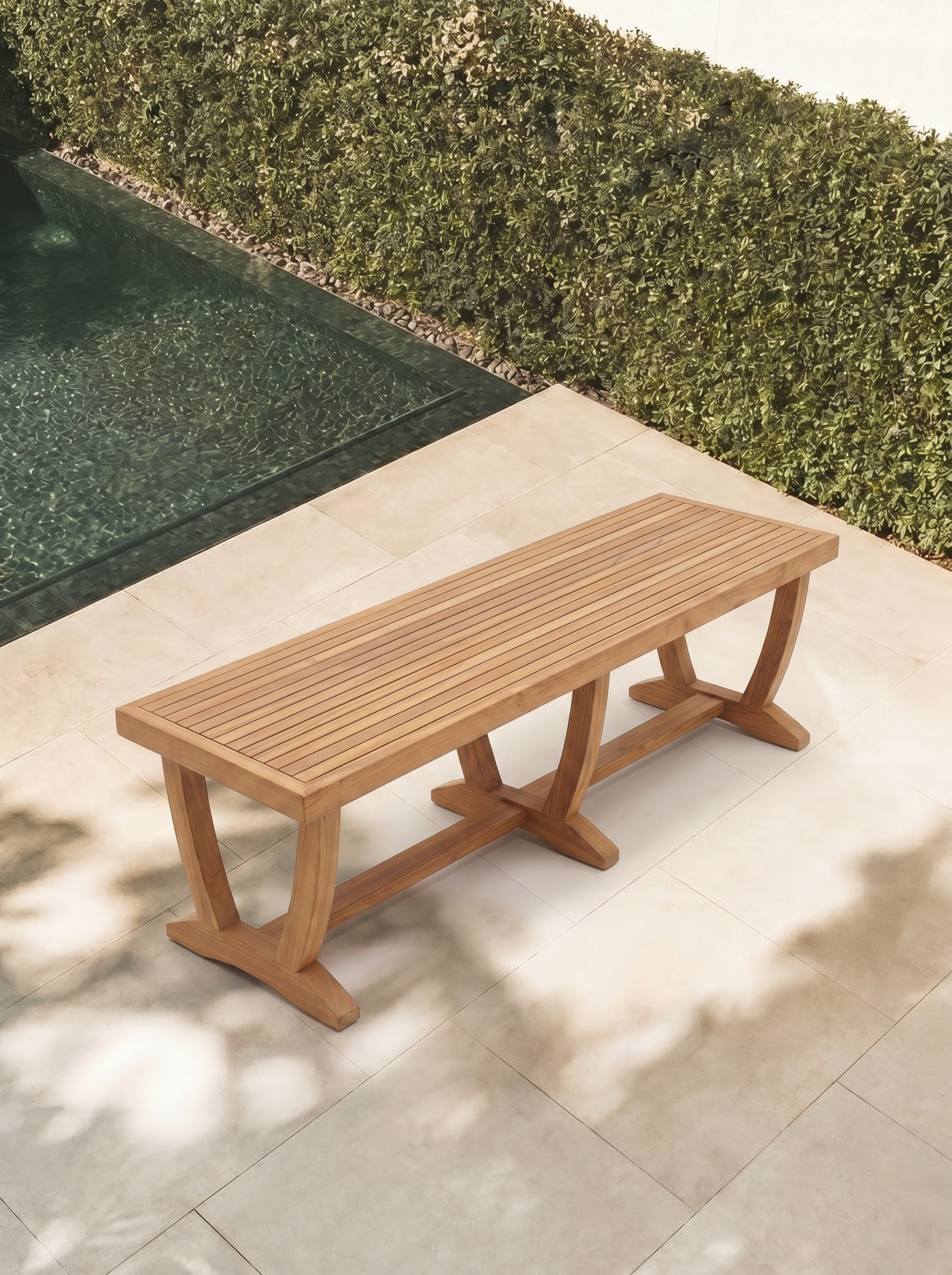 Teak Burnham 8 Seater Extending Table 1.8m-2.4m (4cm Thick Top) with  2* Teak Burnham Chairs & 2* Burnham Bench 1.8m (Garden / Outdoor Dining Set)
