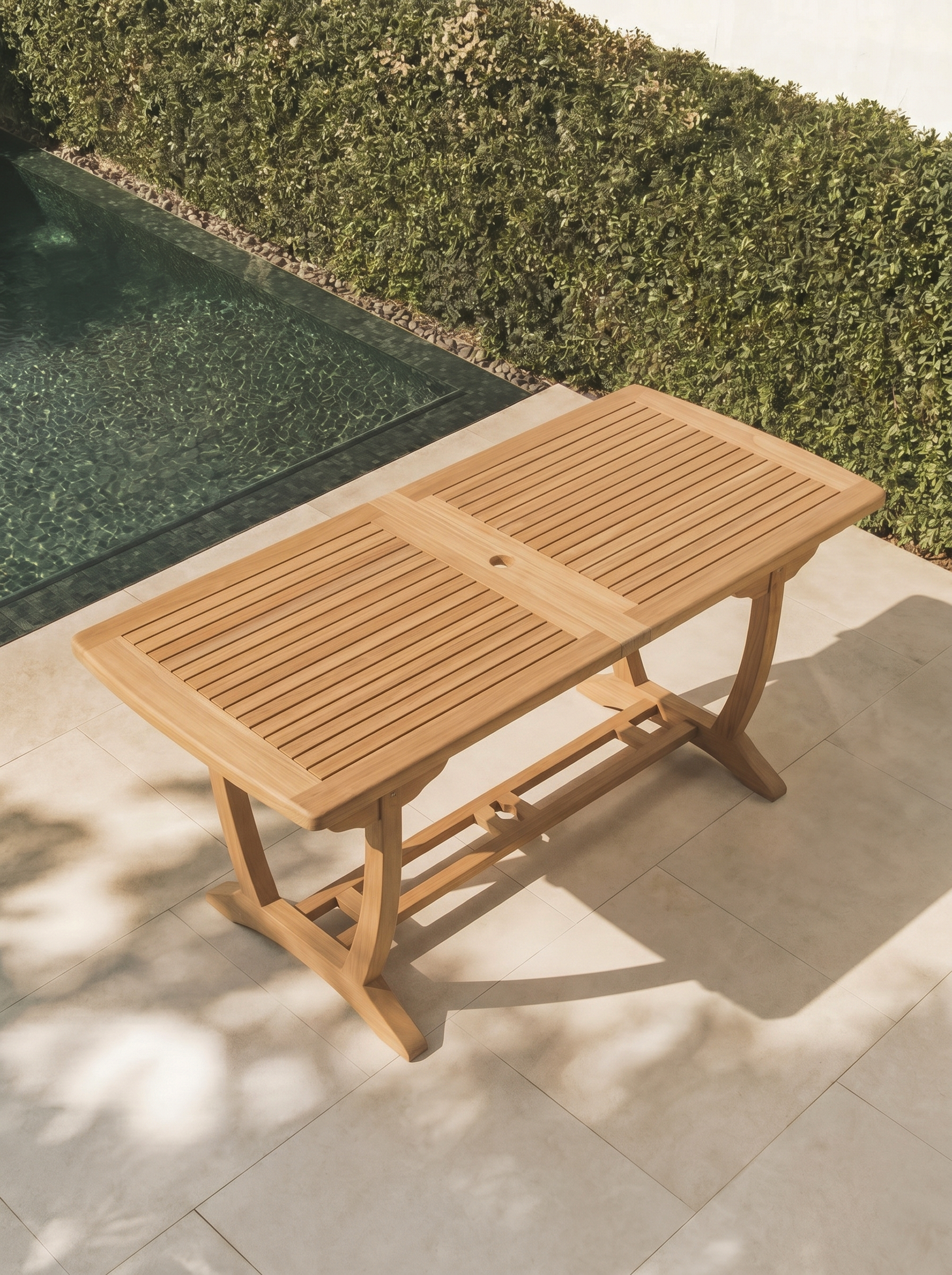 Teak Burnham 8 Seater Extending Table 1.8m-2.4m (4cm Thick Top) with  2* Teak Burnham Chairs & 2* Burnham Bench 1.8m (Garden / Outdoor Dining Set)