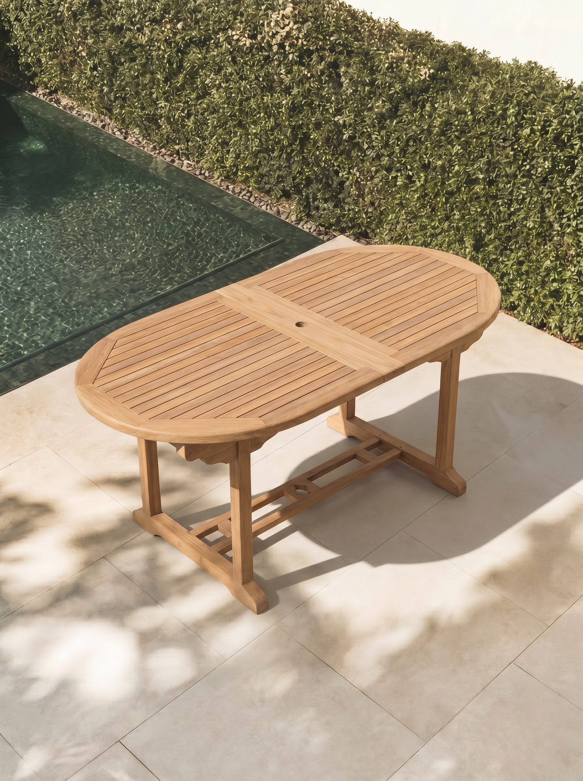 Teak Belgrave 8 Seater Extending Table 1.8m-2.4m (4cm Thick Top) with 2*Teak Burnham Chairs & 2* Burnham Bench 180cm (Garden / Outdoor Dining Set)