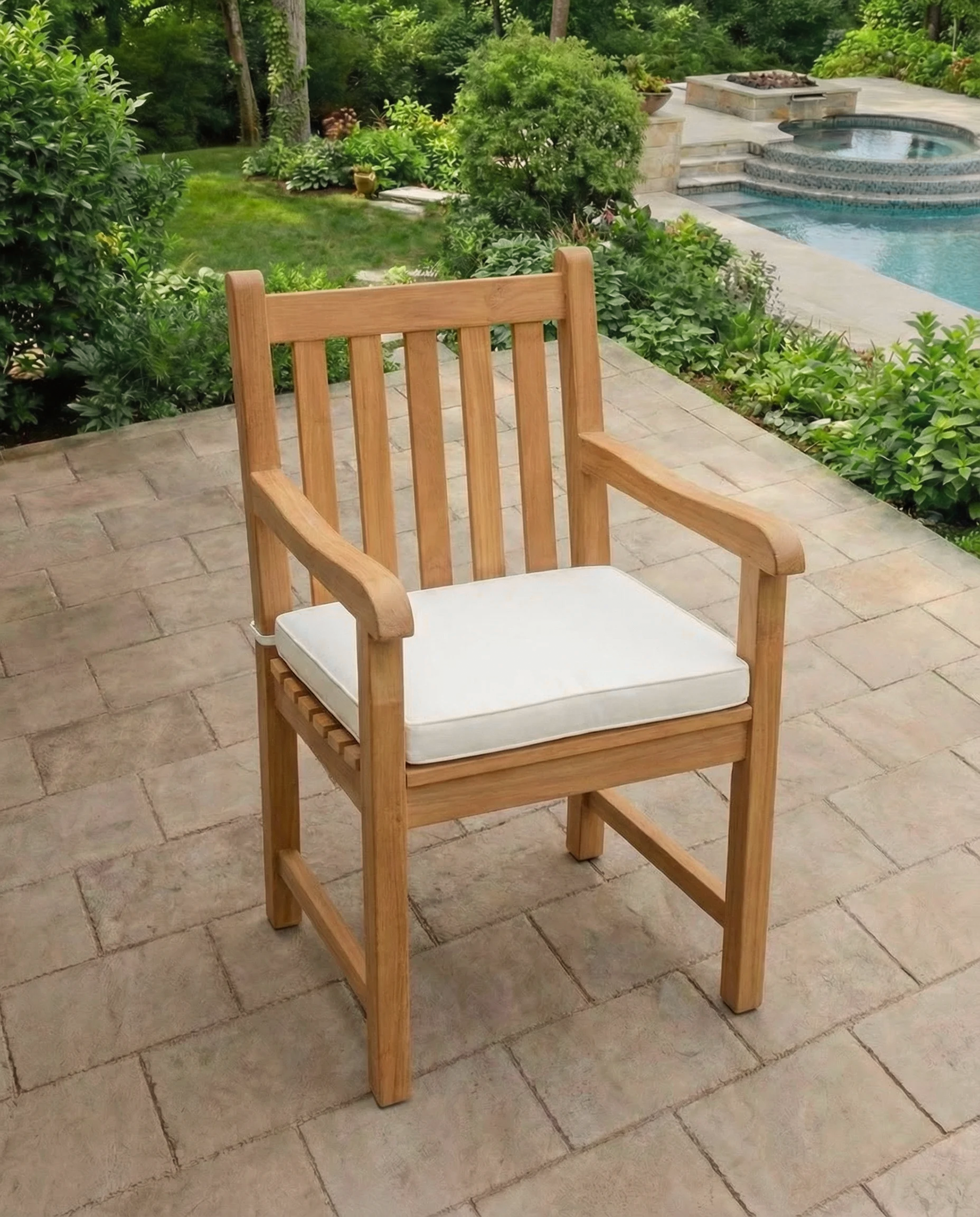 Teak Burnham 10 Seater Extending Table 2m-3m (4cm Thick Top)  with 10 Oxford Chairs (Garden / Outdoor Dining Set)