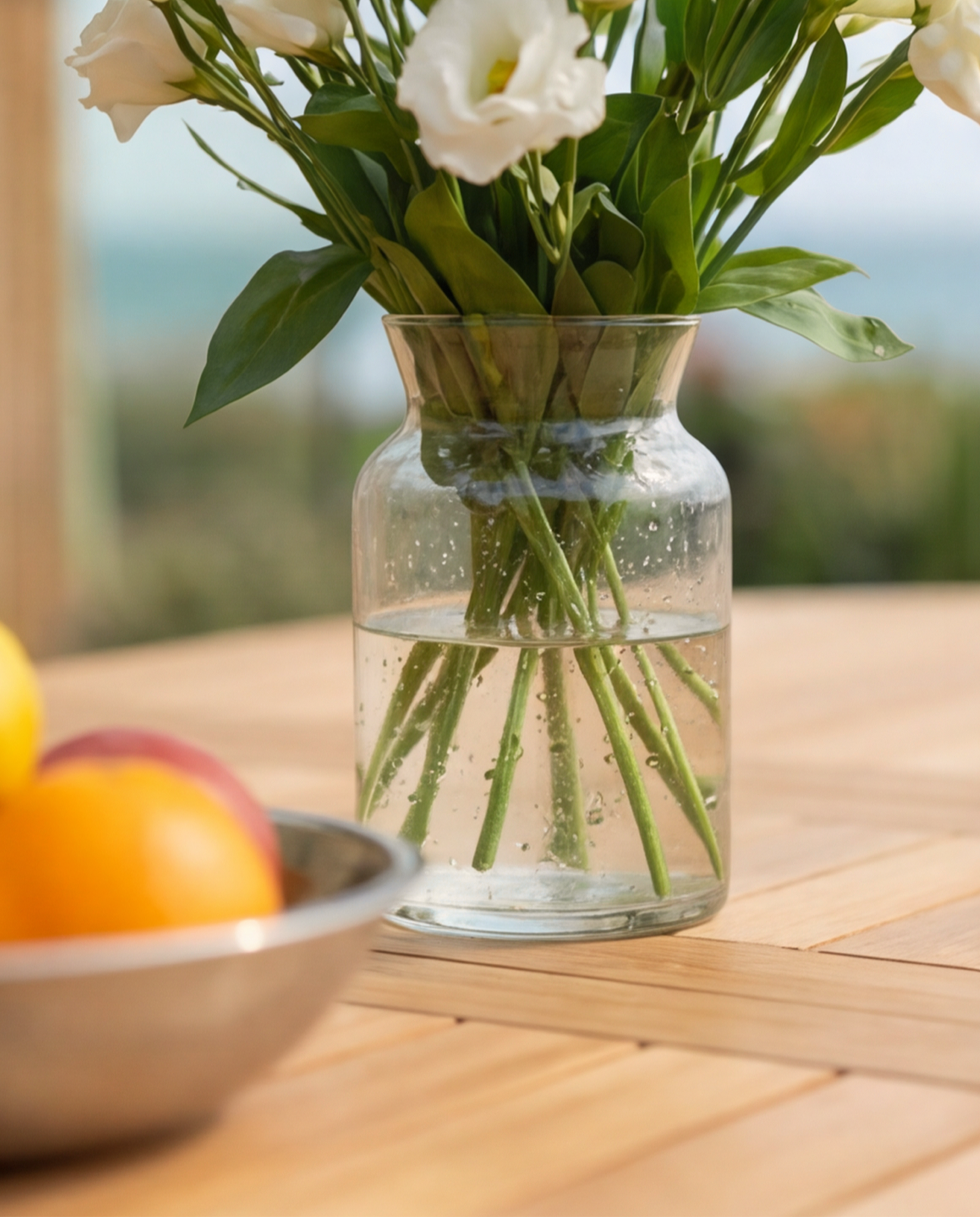Teak Belgrave 8 Seater Extending Table 1.8m-2.4m (4cm Thick Top) with 8 Teak Oxford Chairs (Garden / Outdoor Dining Set)
